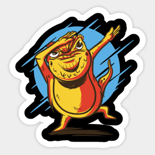 Bearded Dragon Dabbing Sticker